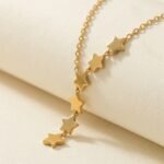 Titanium Steel Necklace — Celestial Star Cascade Choker