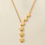 Titanium Steel Necklace — Celestial Star Cascade Choker