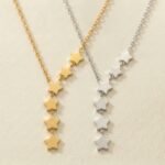 Titanium Steel Necklace — Celestial Star Cascade Choker