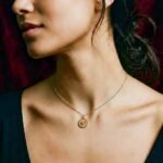 Gold Titanium Celestial Medallion Necklace — Sun Moon Coin Pendant