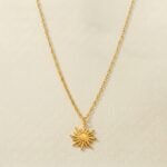 Titanium Steel Necklace — Celestial Sun Totem Pendant
