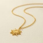Titanium Steel Necklace — Celestial Sun Totem Pendant