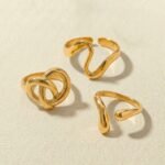 Titanium Steel Rings — Sculptural Geometric Statement Rings