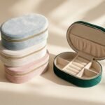 Velvet Jewelry Box — Compact Travel Storage Organizer