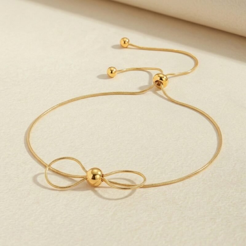 Bowknot Anklet - Graceful Whisper (1) Bowknot Anklet - Graceful Whisper