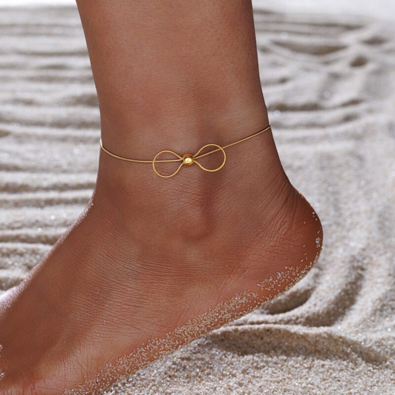 Bowknot Anklet - Graceful Whisper (1) Bowknot Anklet - Graceful Whisper