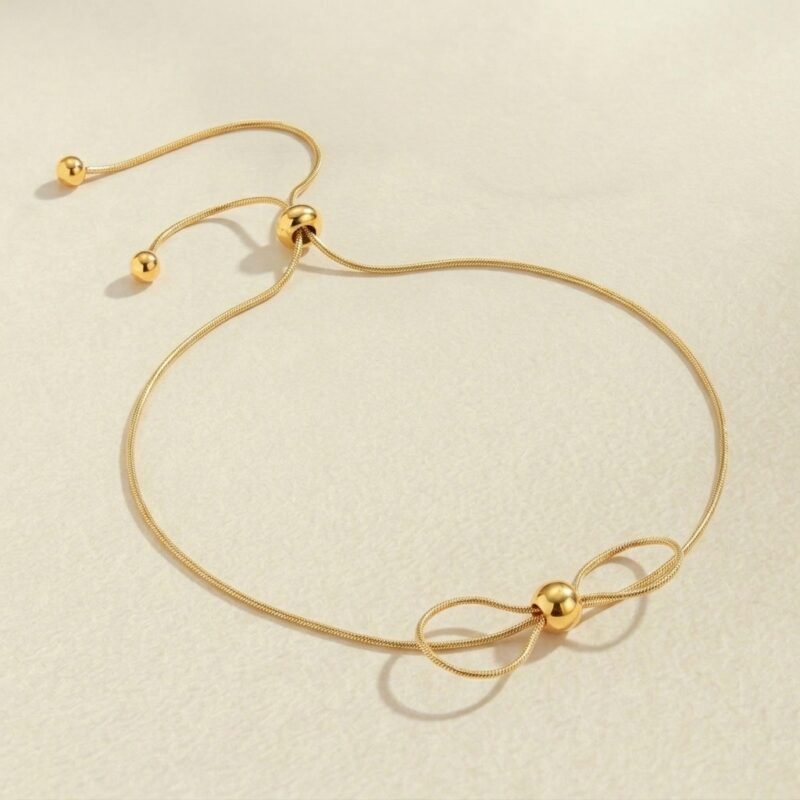 Bowknot Anklet - Graceful Whisper (2) Bowknot Anklet - Graceful Whisper