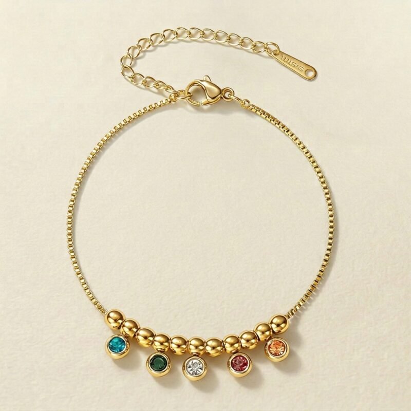 Charm Anklet - Rainbow Radiance (1) Charm Anklet - Rainbow Radiance