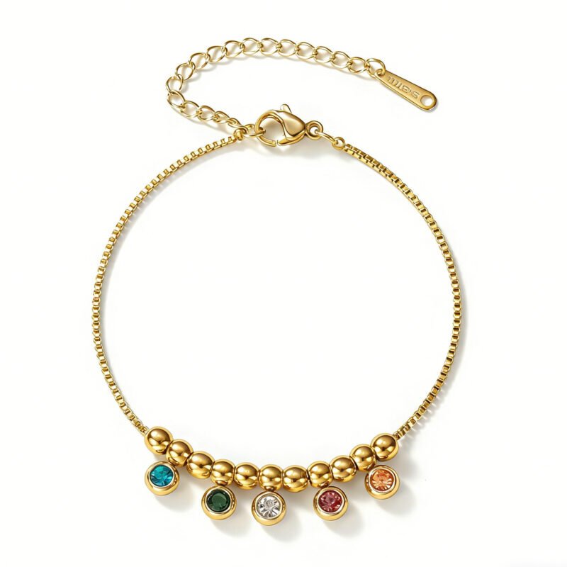 Charm Anklet - Rainbow Radiance (1) Charm Anklet - Rainbow Radiance