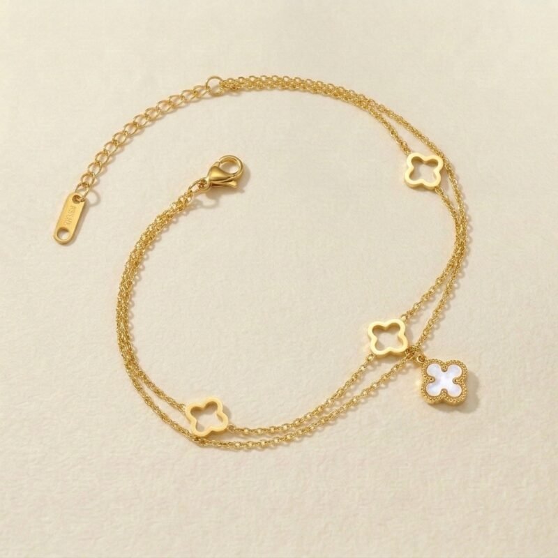 Clover Anklet - Eternal Good Fortune Clover Anklet - Eternal Good Fortune