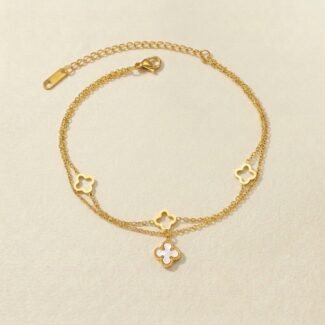 Clover Anklet - Eternal Good Fortune