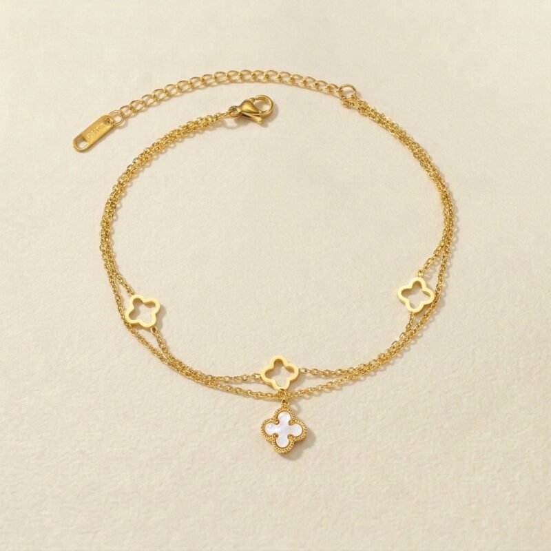 Clover Anklet - Eternal Good Fortune Clover Anklet - Eternal Good Fortune