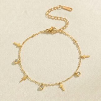 Cross Anklet - Sacred Radiance