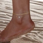 Layered Anklet - Golden Solitaire Radiance