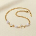 Star and Moon Anklet - Celestial Harmony