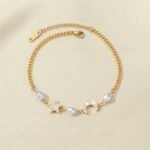 Star and Moon Anklet - Celestial Harmony
