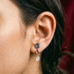 Stainless Steel Asymmetric Gemstone Earrings — Colorful Edgy Forever Shine