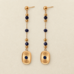 Lapis Lazuli Tassel Earrings——Celestial Radiance