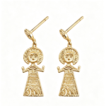 Divine Sun Goddess Dangle Stud Earrings——Sacred Aura