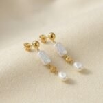 Vintage Pearl Stainless Steel Earrings ——Timeless Opulence