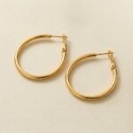 Hoop Earrings - Golden Bold Horizon