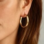 Hoop Earrings - Golden Bold Horizon