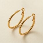 Hoop Earrings - Golden Bold Horizon