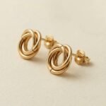 Hoop Earrings - Golden Interlocking Infinity
