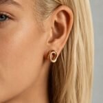Hoop Earrings - Golden Interlocking Infinity