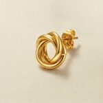 Hoop Earrings - Golden Interlocking Infinity