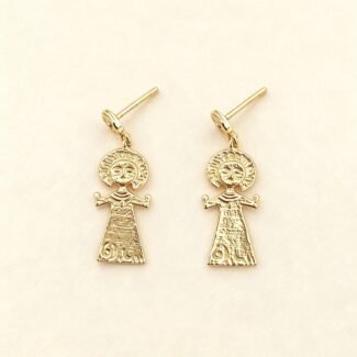 Divine Sun Goddess Dangle Stud Earrings——Sacred Aura