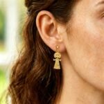 Divine Sun Goddess Dangle Stud Earrings——Sacred Aura