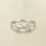 Ribbon Bow Ring - Silver Sparkle