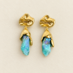 Blue Crystal Natural Stone Earrings——Azure Whisper