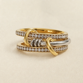 Interlocking Plain Ring Set——Eternal Bond