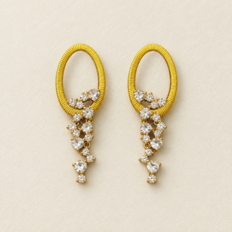 Flowers Blossom Drop Earrings——Radiant Cascade