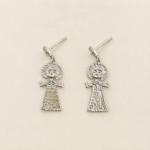 Divine Sun Goddess Dangle Stud Earrings——Sacred Aura
