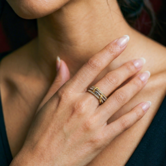 Interlocking Plain Ring Set——Eternal Bond