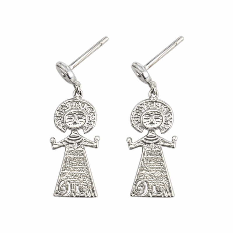 Divine Sun Goddess Dangle Stud Earrings——Sacred Aura Divine Sun Goddess Dangle Stud Earrings——Sacred Aura